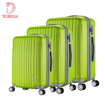 China ABS Promotional Popular 3 Piece Bag Durable ABS Iron Trolley Travel Luggage Sets for sale