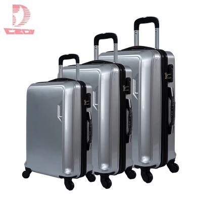 China Vogue Durable Travel Trolley Iron-on Trolley Hard Case ABS PC ABS Zipper Frame Luggage Sets for sale