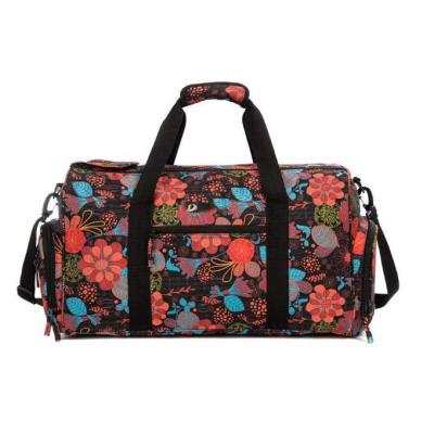 China New Design Fashion Classic Canvas Cotton 100% Native Print Luggage Gym Duffel Bags for sale