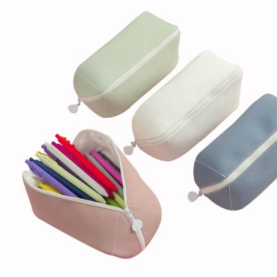 China Schools & Offices Sell Pen Bag Soft Practical Pu Large Capacity Multicolor Cute Leather Wholesale School Pencil Case for sale