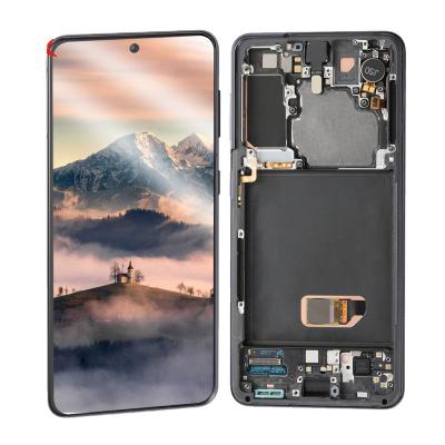 China For Galaxy S21 Fe 5G Front Lens Cover Touch Screen Glass Outer Display Curved Edge With OCA Replacement For Samsung s21 ultra Cell Phone LCDs for sale