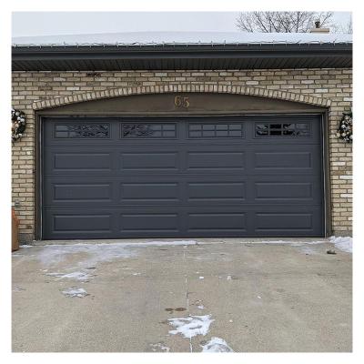 China Residential Automatic Aluminum Glass Garage Roller Door Price Windproof Black Color Alucasa for sale