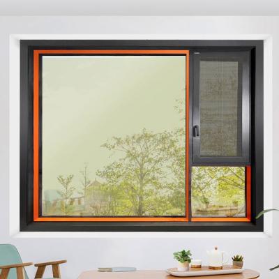 China Folding Screen Alucasa Aluminum Service Bulletproof Black Glass Windows Commercial Price for sale