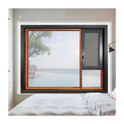 China Aluminum Hurricane Lock Window Alucasa Screen Low E Thermal Casement Folding Cutout Windows From USA for sale