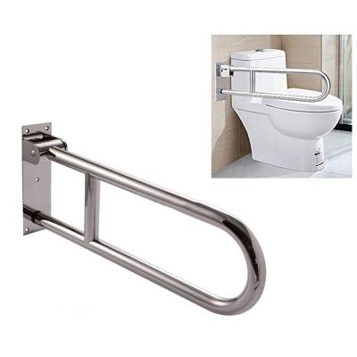 China Modern SCHTAF Factory OEM Stainless Steel Wall Hinged Swing Up Grab Bar for sale