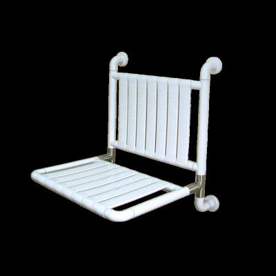 China 590mm Width Foldable Shower Seats For Elderly Shower Wall Chair Folding Seat With Back Padding for sale