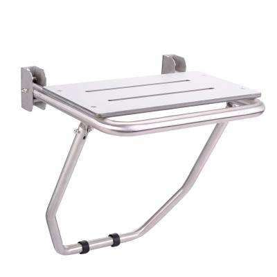 China Modern Medical Stainless Steel Shower Chair Wall Mounted Fold Up Shower Seat for sale