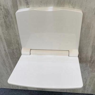 China Modern White Color Shower Chair Wall Plastic Foldable Shower Seat for sale