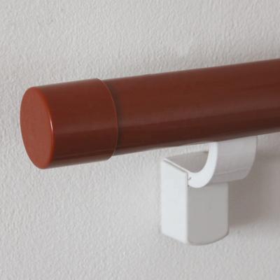 China Modern Wall Mounted 40mm Round Railing For Stairs Corridor Indoor PVC Railing for sale