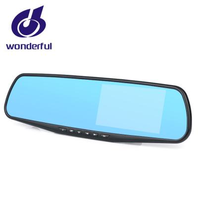 China Cheap factory direct sale 1080p motion detection mirror dash camera, 4.3 inch lcd car dvr with good night vision and G-sensor for sale