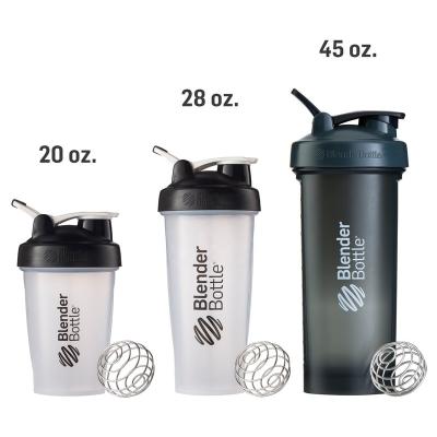 China 20-28oz Drink Shaker Bottle Perfect for Protein Shakes and Pre Workout, Black 20-Ounce for sale