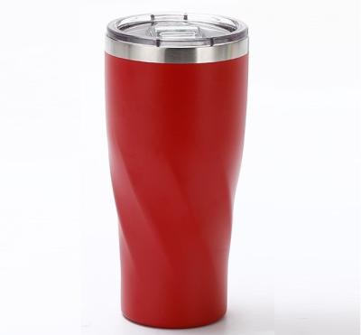 China All Stainless Steel 20oz (600ml) Double Wall Insulated Twisted Tumbler Vacuum Coffee Mug Cup for sale