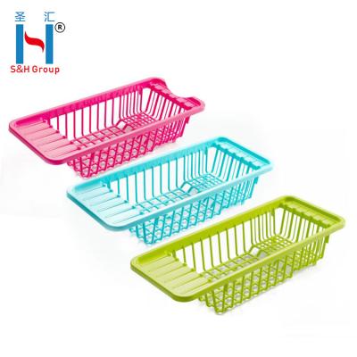 China Sustainable New-design Plastic Sink Basket Strainer And Storage Plastic Basket For Kitchen Use for sale