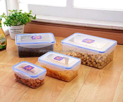 China Food Crisper Storage Box Microwavable Sealed Eco-friendly Plastic Airtight Food Container for sale