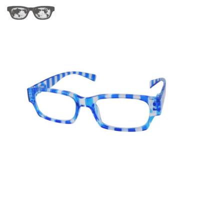 China New Arrival Classic Stripes Pattern Eyeglasses Frame In Reading Glass With Shiny Coat for sale