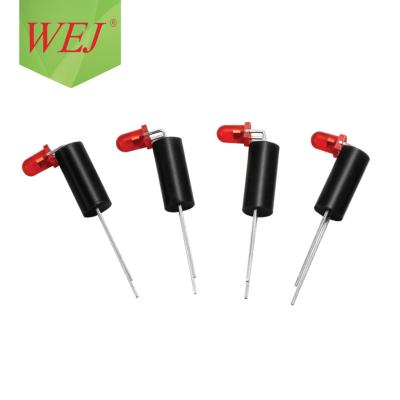 China AlInGaP Factory Price CE RoHS 3mm Red Color Round Diffused 2.2V-2.6V Dip Led Diode With Housing LED Lamp Holder for sale