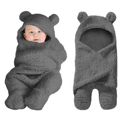 China Cute hot-selling blanket children's hot-selling baby Amazon cartoon baby sleeping bag plush lamb's wool kick-proof quilt in autumn and winter for sale