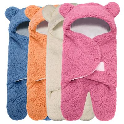 China Cute hot-selling blanket children's hot-selling baby Amazon cartoon baby sleeping bag plush lamb's wool kick-proof quilt in autumn and winter for sale