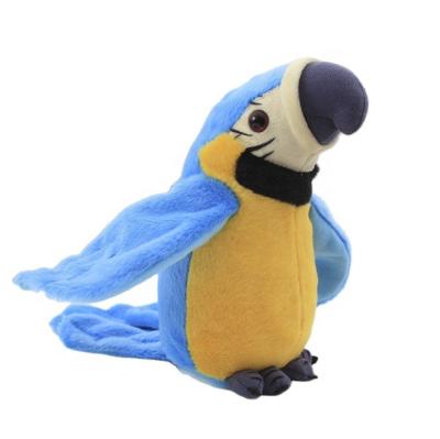 China Sing Talk Dance New Hot Selling Electric Plush Toy Parrot Electric Recording Learn To Speak Parrot Twist Fan Wings Play for sale