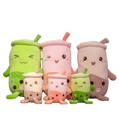 China Cute Unique Soft Boba Teacup Cushion Children Milk Tea Hugging Pillow Balls Teddy Plush Boba Milk Tea Plushie Toy Stuffed Fruit Shape Cartoon Taste for sale