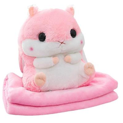 China Sing Talk Dance Hot Hand Tarpaulin Cushion Plush Toy Hamster Doll Three In One Pillow Office Air Conditioner Pillow Cover Comforter for sale