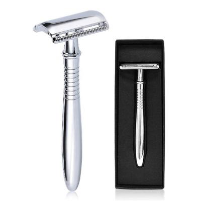 China Double Edge Single Blade Safety Razor - Wet Shaving Razor for Men and Women - Classic Barber Shaver + 5 Platinum Blades for sale