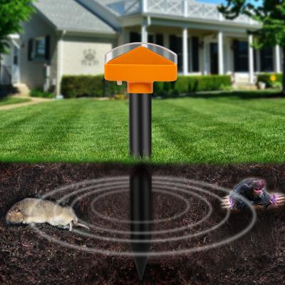 China Viable Solar Powered Sonic Mouse Mole Pest Rodent Lamp Yard LED Ultrasonic Repellent Light Reflector Outdoor Garden for sale