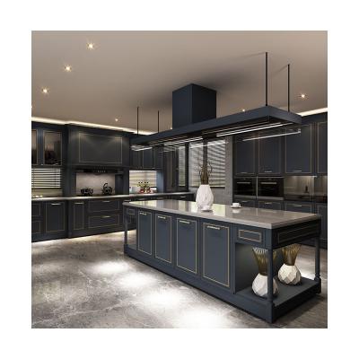 China Home Decoration Quartz Whole Stone Kitchen Cabinets Countertops Custom Open PANEL Cabinets Kitchens European Style for sale