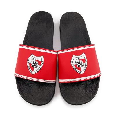 China Greatshoe Cushioning Exported Good Quality On Sandals Custom Logo Rubber Wear Resistant Unique Mens Slip On Sandal for sale