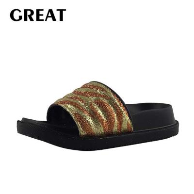 China Deodorization Greatshoe Summer Beach Shoes Printed Child Slide Slipper for sale