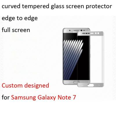 China New  note 7 tempered glass screen protector 3D curved edge to edge full body 0.2mm Scratch-Resistant Anti-Finger for sale