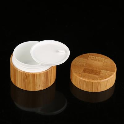 China Bamboo Cosmetic Container 150g Wooden Cream Jar Full Recyclable Eco-friendly Cosmetic Packaging Cosmetic Jar Bamboo Jar for sale