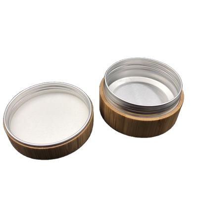 China Full 30g 50g Bamboo Cosmetic Jar Face Cream Cosmetic Jar With Aluminum Inner Container for sale