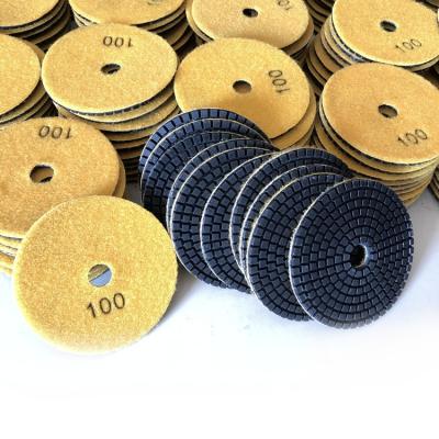 China 100mm Diamond Polishing Pad Wet Grinding Disc for Stone by Resin Angle Grinder 100mmx3.5mm for sale