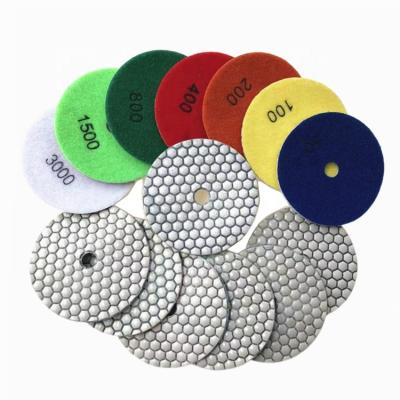 China Diamond 100mm Dry Polishing Pad By Angle Grinder Grit 3000 100mmx3mm for sale