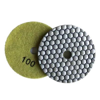 China Polishing Stone 4 Inch Diamond Hand Pad Polishing Pad Flexible Dry Grinding Wheel for sale