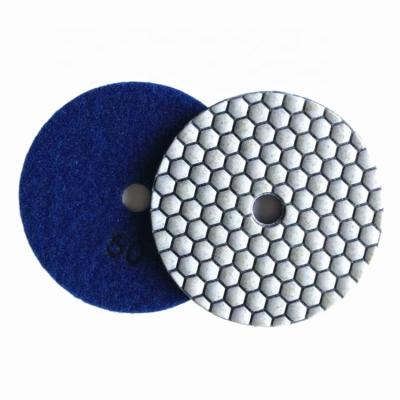 China 4 Inch Polishing Stone Dry Polishing Pad For Granite Marble Quartz for sale