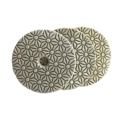 China 3 Step Polishing Pad 100mm Stone Dry Polishing Pad For Granite Marble Quartz for sale