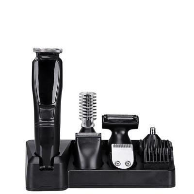 China Safety 6 in 1 Cordless Rechargeable Hair Shaver Trimmer for Men Professional Hair Grooming Kit for sale