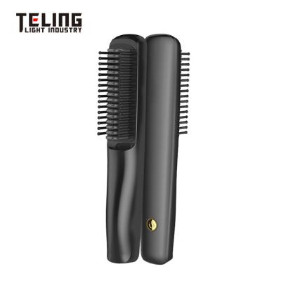 China New Portable Rechargeable Safety Professional Hair Straightener Comb Cordless Electric Hair Straightener Brush for sale