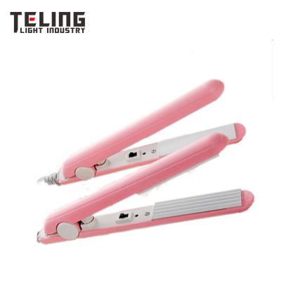 China Mini Iron LED Hair Curler Mini Ceramic Small Flat Hair Straightener for sale