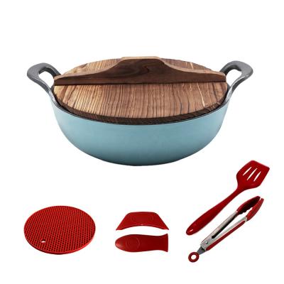 China New Design Cast Iron Color Enamel Cookware Minimalist Healthy Non Stick Ceramic Casserole With Lid for sale