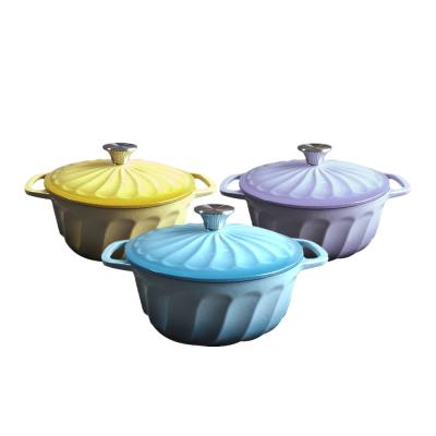 China Sustainable New Design OEM Cast Iron Cookware Sets Cooking Pot Set Cookware for sale