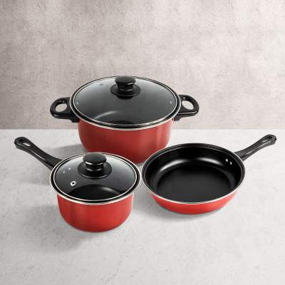 China Non Stick Sustainable High Quality Carbon Steel Cookware Set for sale