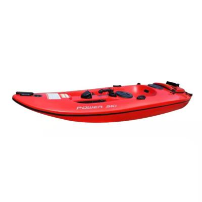 China Fiberglass Made In China Hison 4 Stroke Jet Engine Powered Kayak Fiberglass Fishing Single Foot Pedal Kayak for sale