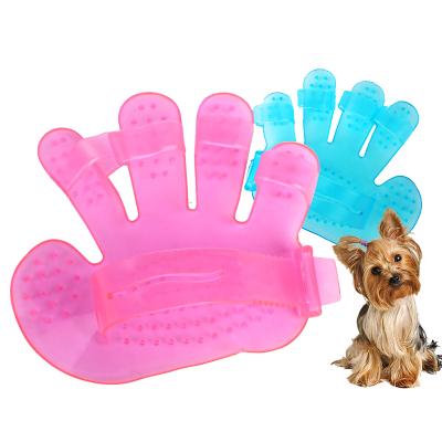 China Sustainable Pet Five Finger Pet Grooming Brush Bathing Palm Brush Pet Cat Cleaning Dog for sale