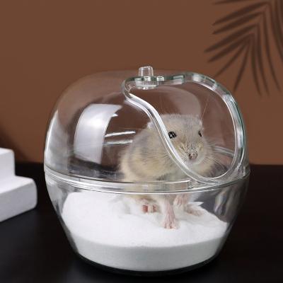 China Detachable Double-function Basin Box Double-function Sand Bathing Bear Bathtub Cover Hamster Cover Bathroom Toilet Urine Sand Anti-Splash Golden Silk Products for sale