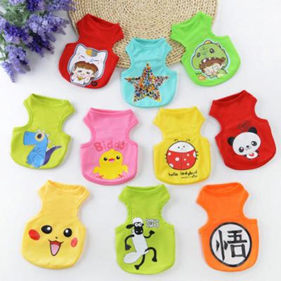 China Viable Manufacturers Lead Wholesale Cute New Spring And Summer Cartoon Dog Vest Pet Clothes for sale