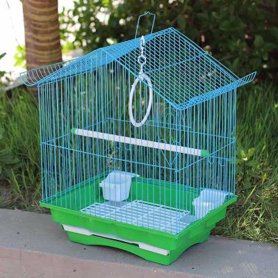 China Viable Pet Cage Wire Can Be Hung Portable Portable Bird Parakeet Cage Small Pigeon Cage for sale