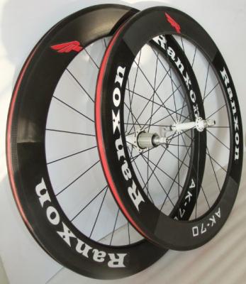 China Professional Carbon Fiber Bicycle Rims 70mm Carbon Tubular Wheelset for sale